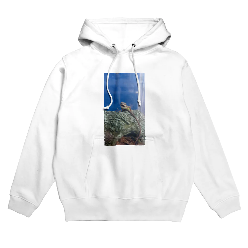 Makoto_Kawano Designの笑うトカゲ Hoodie