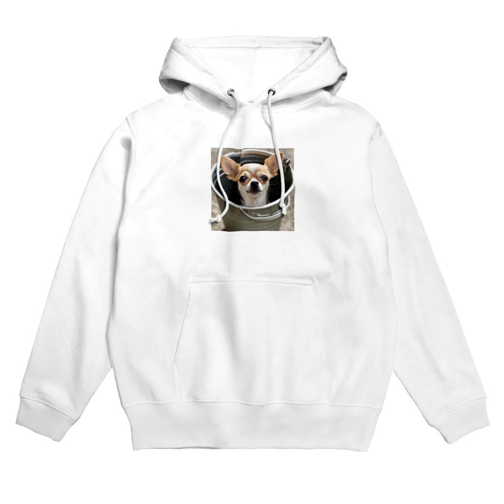 xdaのバケツに入ったチワワ Hoodie