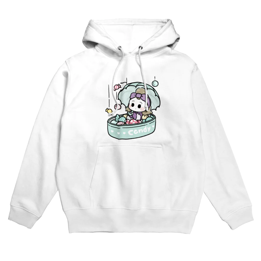 もぐのすずりのあめあめふれふれ Hoodie