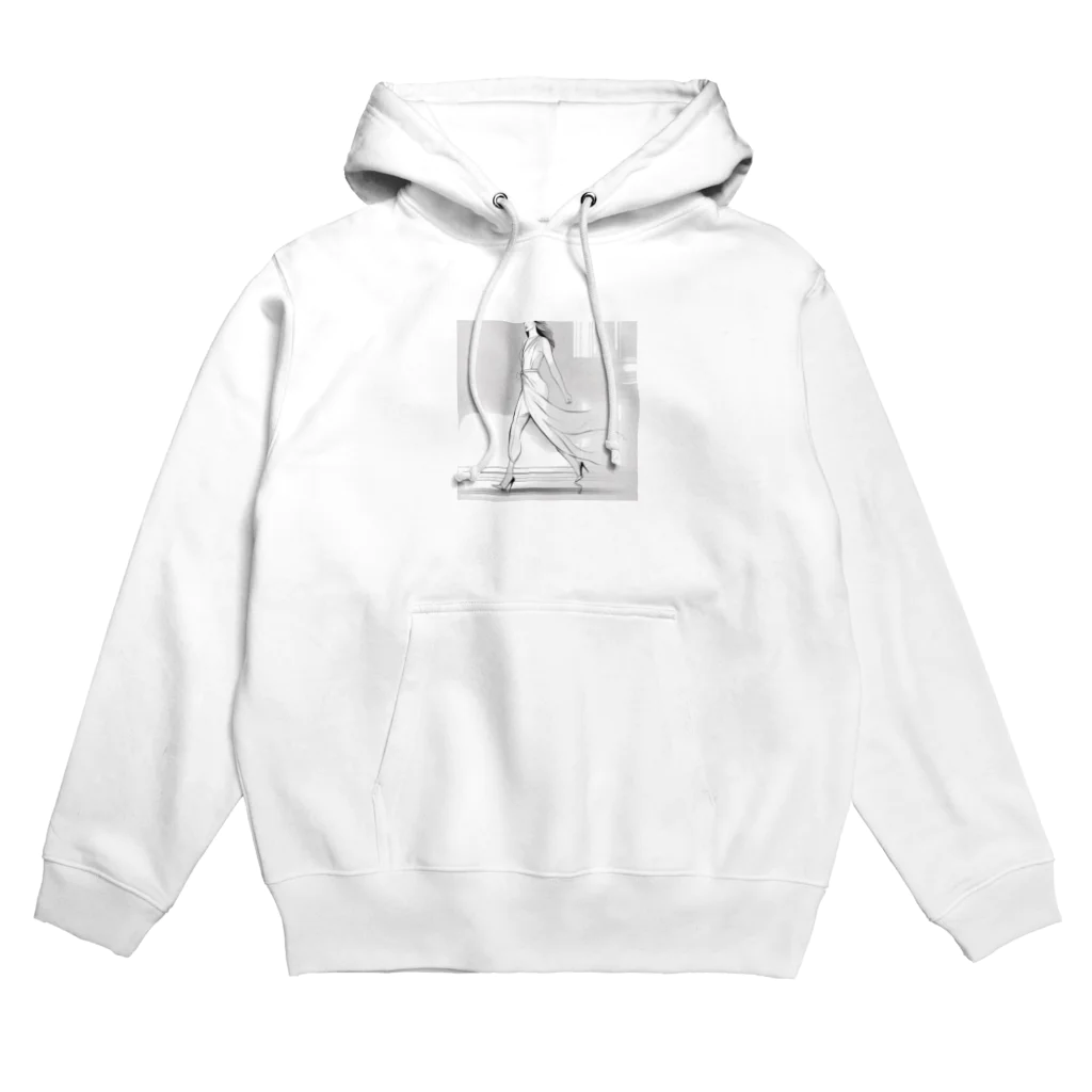 moribouの優雅な歩き方をする女性アートグッズ Hoodie