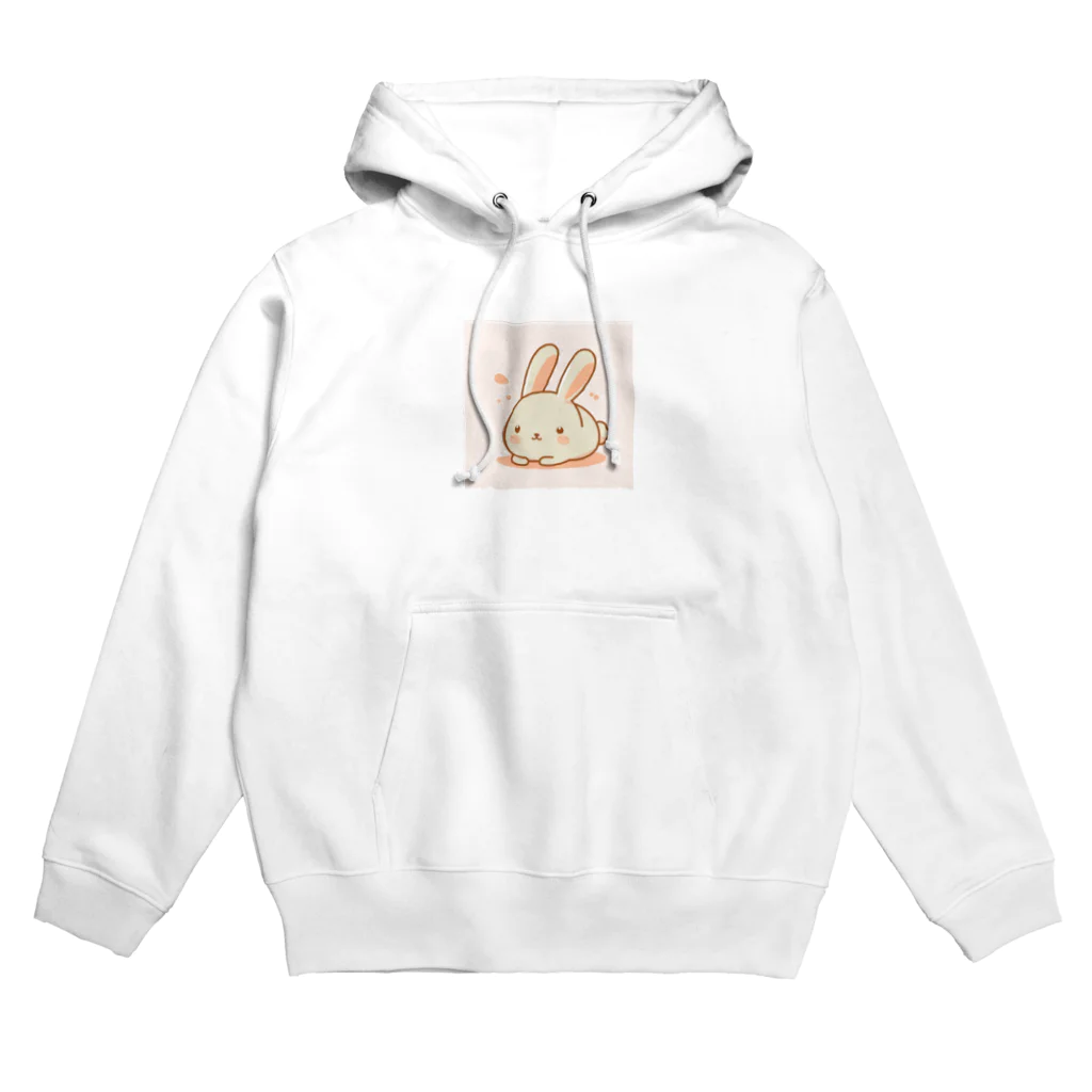 SAKIのウサギのシンプルで可愛いカラーイラスト Hoodie