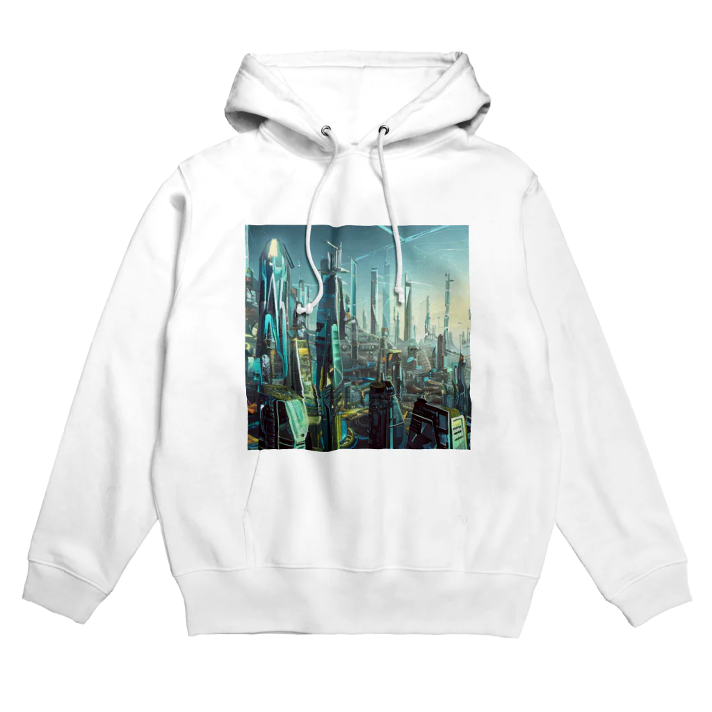 グランシエルの未来都市グッズ Hoodie