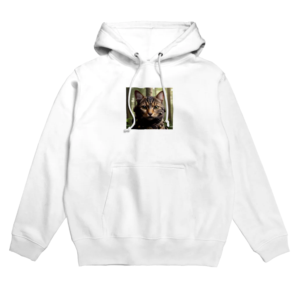 みけねこ工房の野生的　黒猫 Hoodie