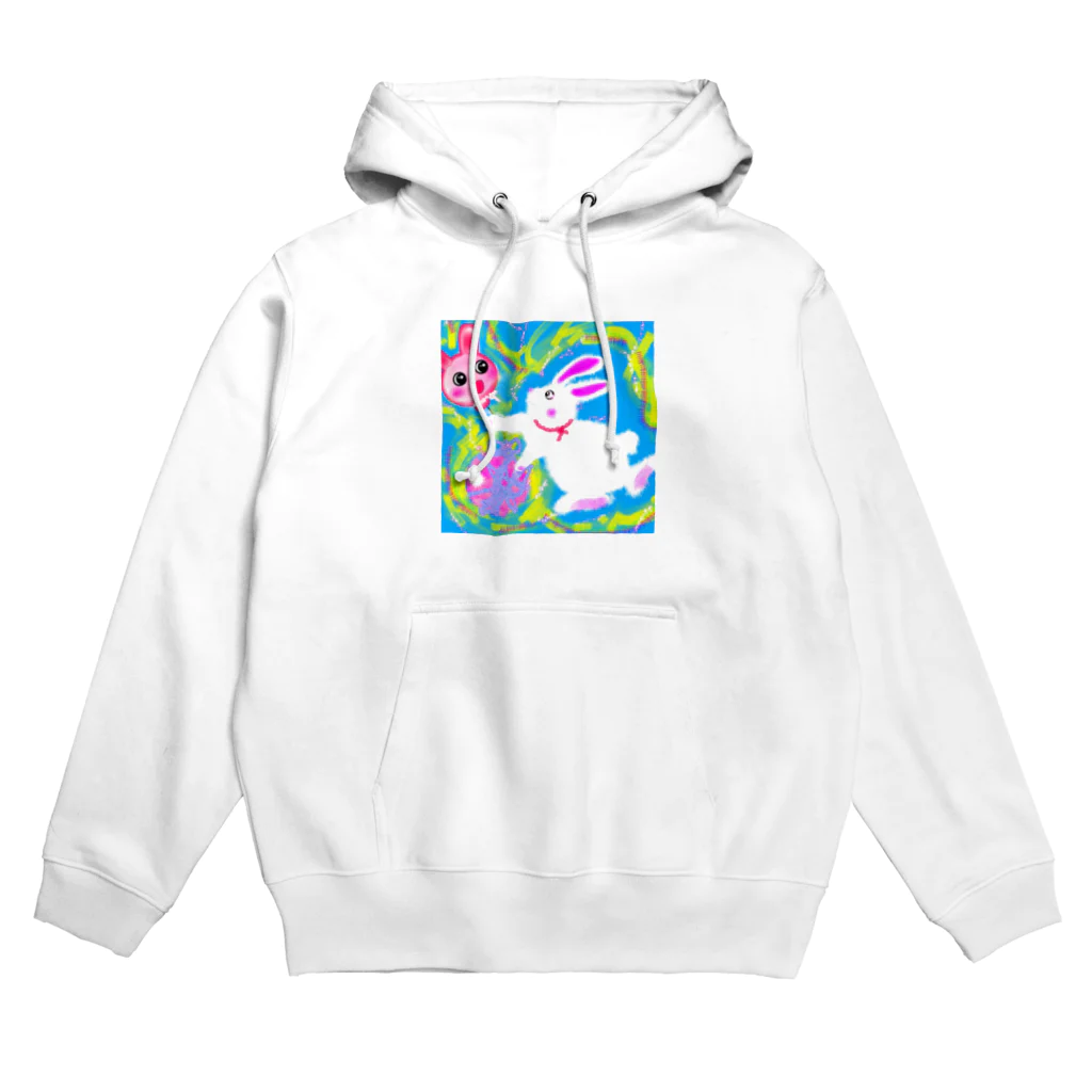 nijiirosorausagiの風船ふわり  お話の世界  【虹色空うさぎ】 Hoodie