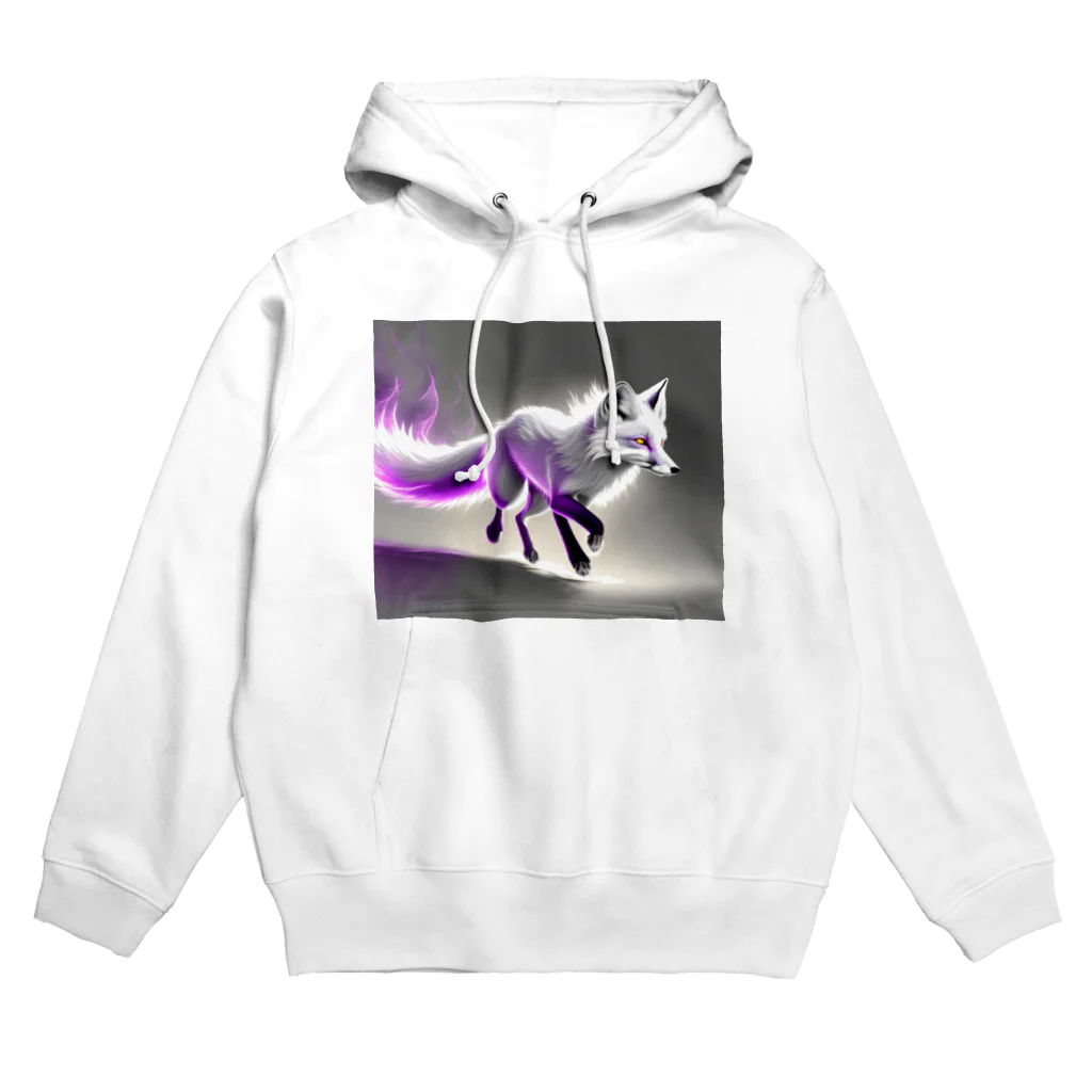 Shihiroの紫炎の銀狐 Hoodie