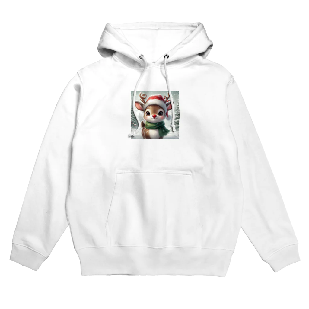 ほんわかショップの子鹿サンタ Hoodie