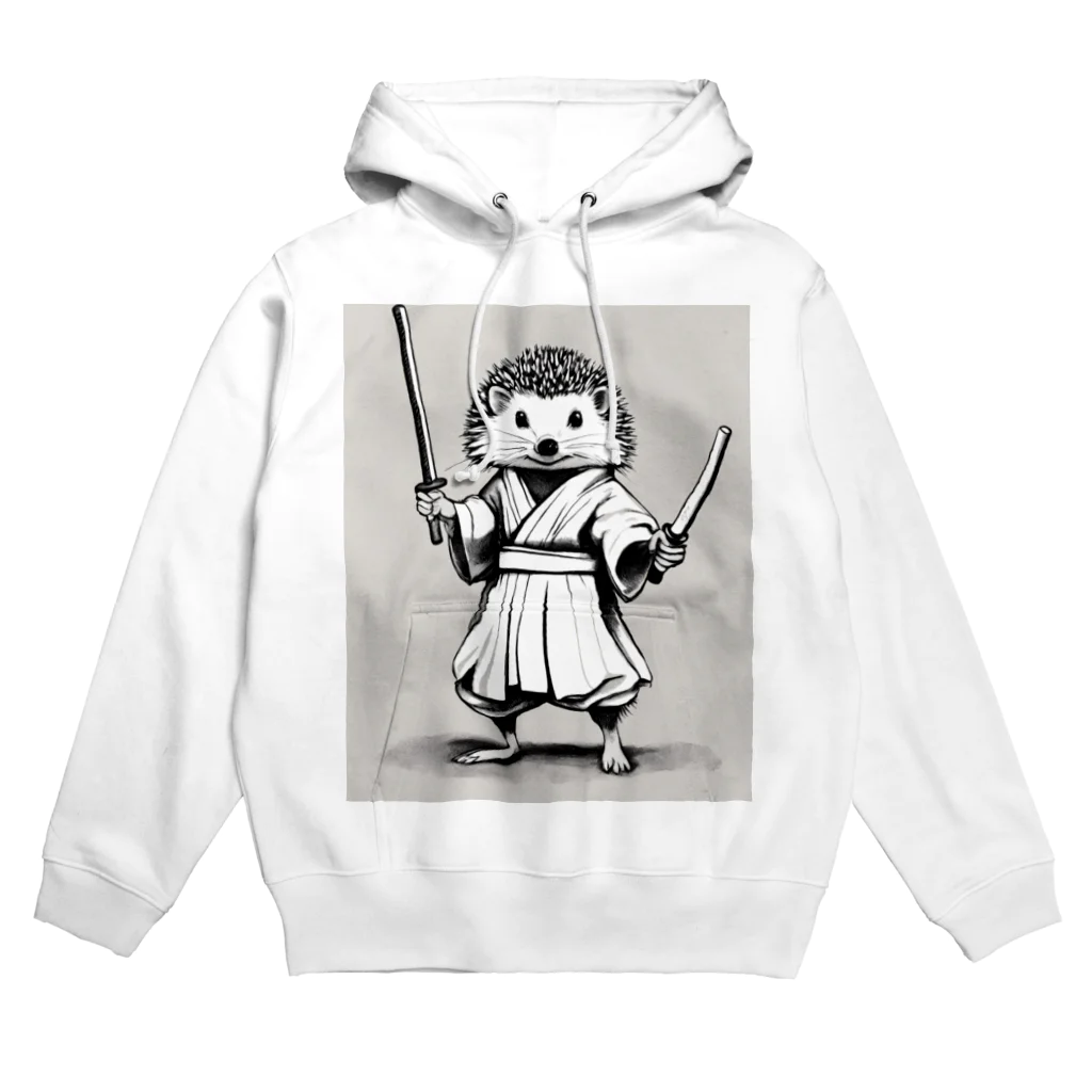 ワンダーワールド・ワンストップの和服を着たハリネズミ Hoodie