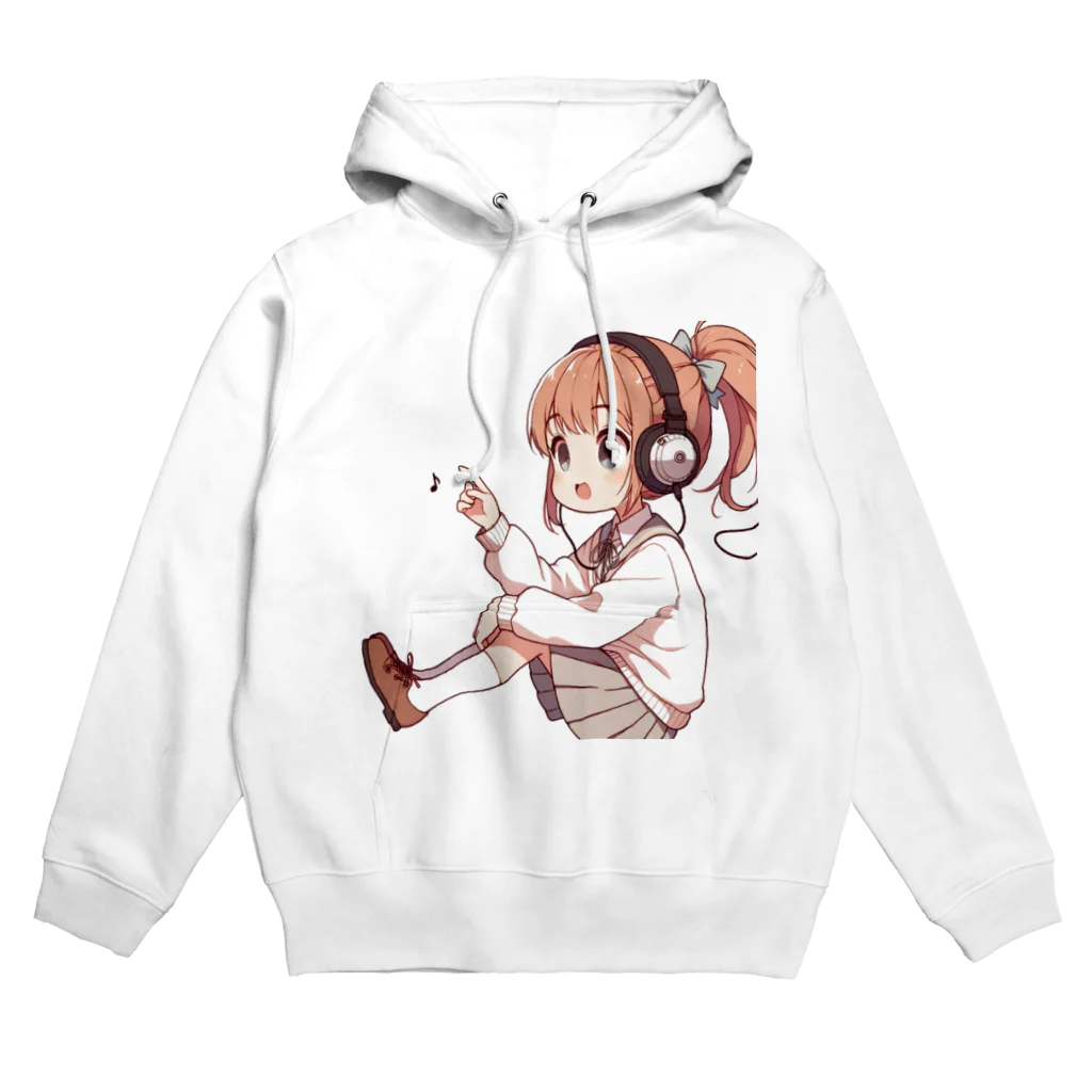 uyuyoshieの音楽聴く女の子　可愛い Hoodie