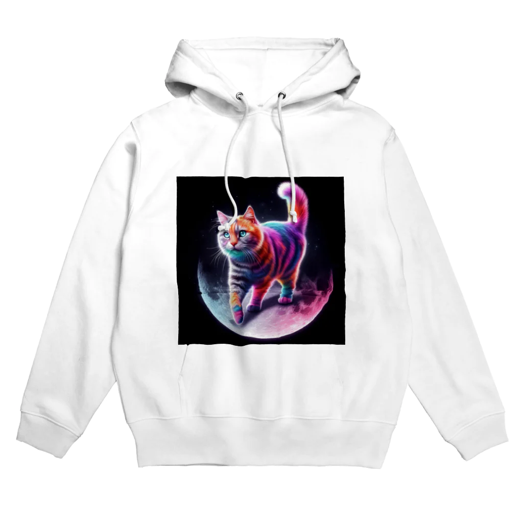 ニャーちゃんショップのムーンキャット【月で暮らす猫】 Hoodie