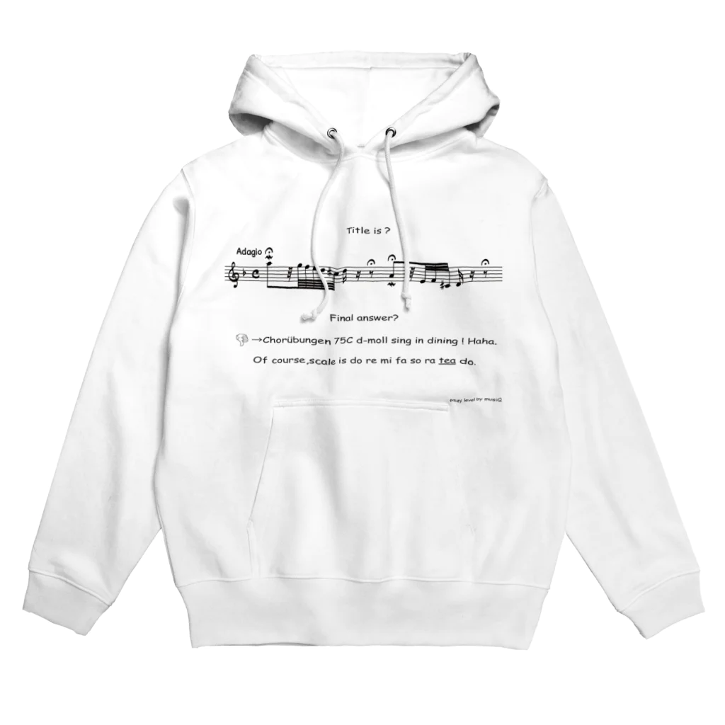 musiQの曲当てクイズTシャツ【トッカータとフーガニ短調】 Hoodie