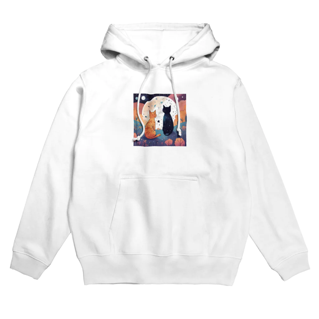 にゃんこワールドのにゃんこのお月見 Hoodie