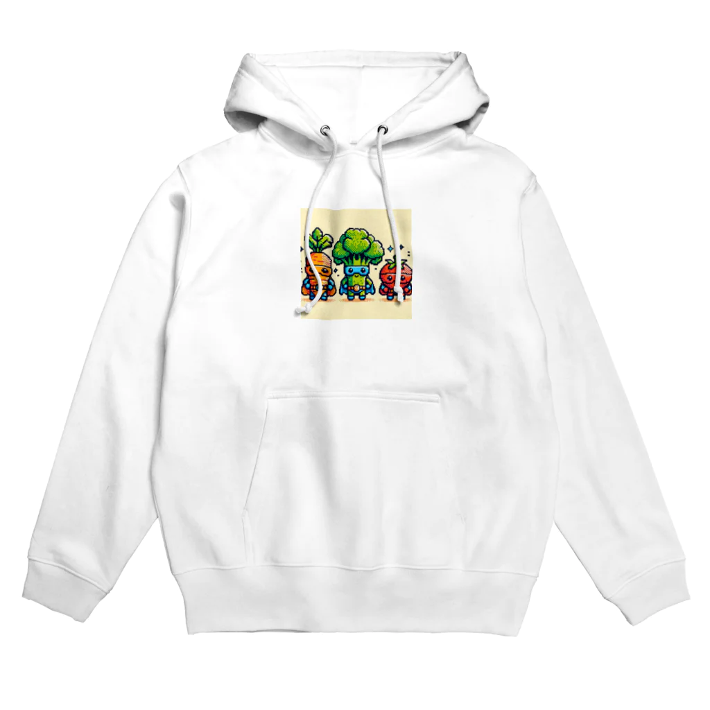 ワワジジドットクラブのドットヒーローになる野菜達A Hoodie