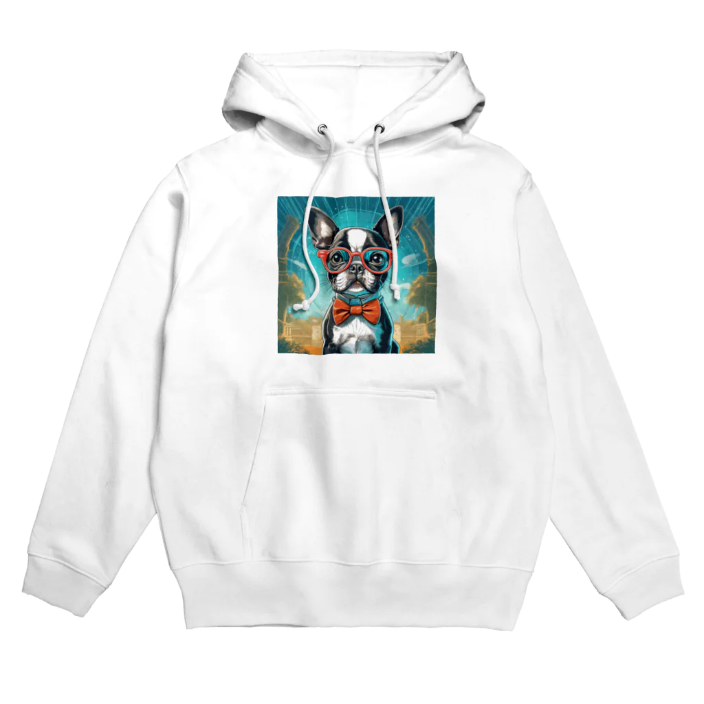 wanco_timeのおしゃれしてみました。（ボストンテリア） Hoodie