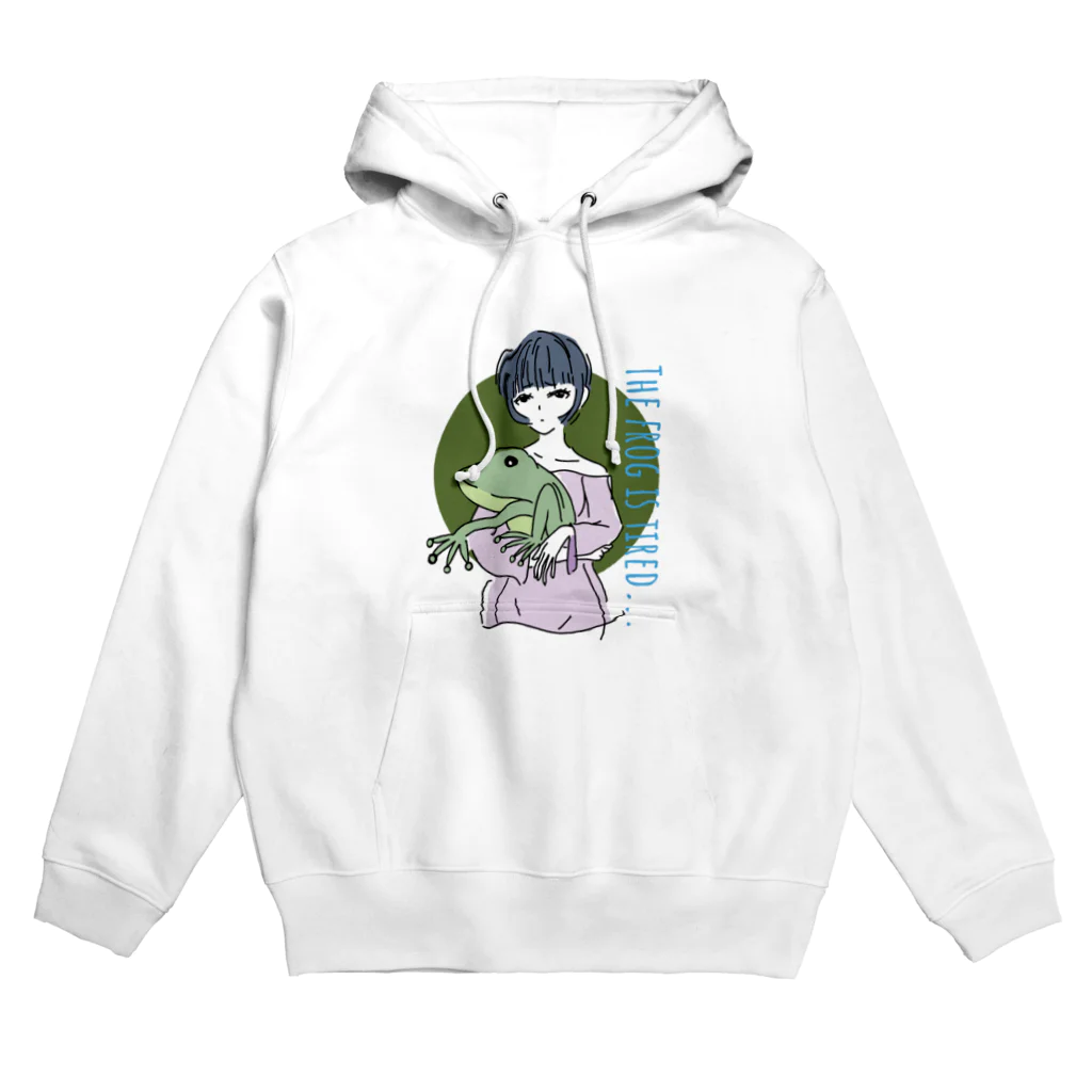 chicodeza by suzuriのカエル好きな女の子 Hoodie