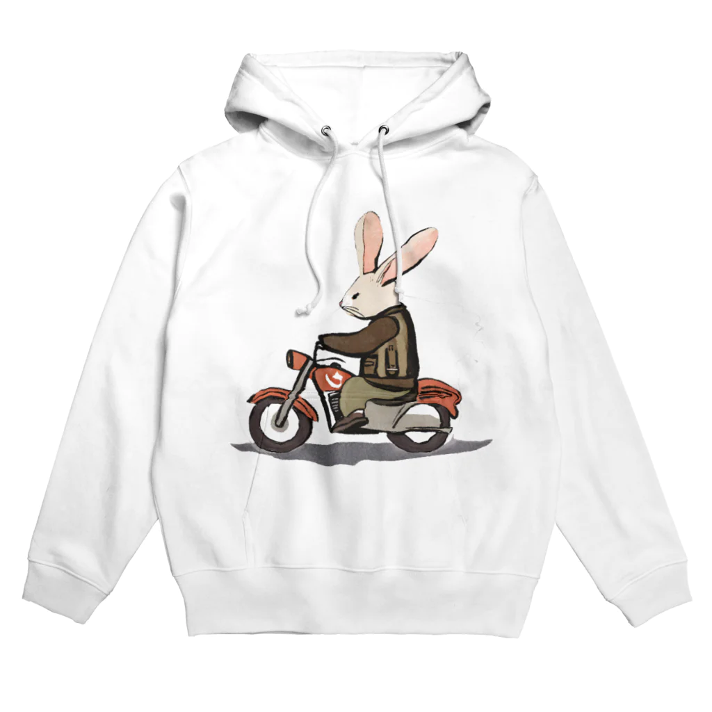 アニマルずのバイうっさ Hoodie