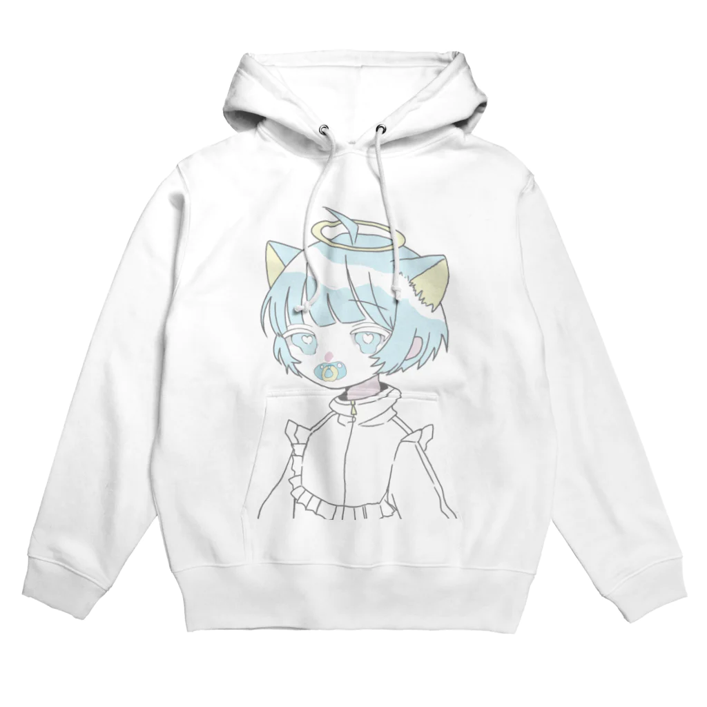 救済睡夢の天使猫ちゃん Hoodie