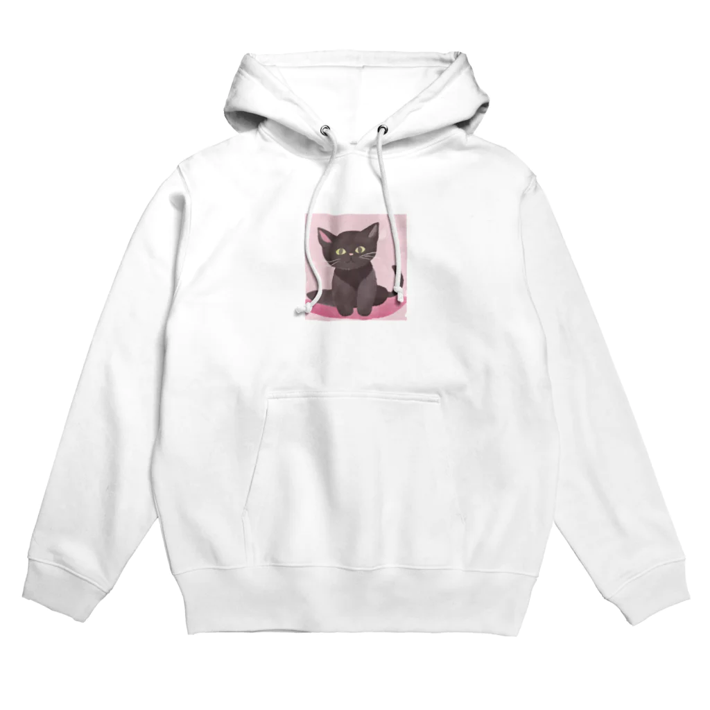 木馬の黒猫ちゃん Hoodie