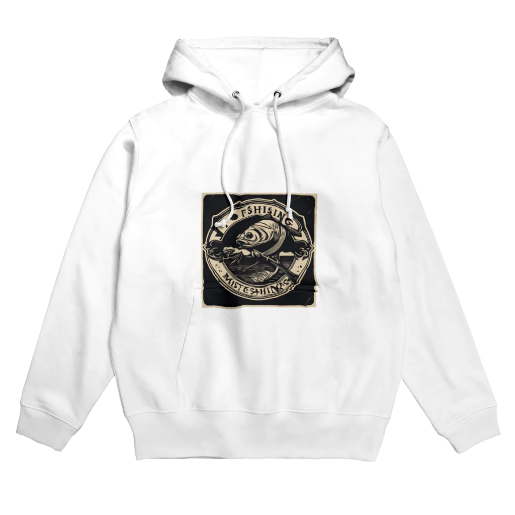 No Fishing No Life の釣り　レトロ風 Hoodie