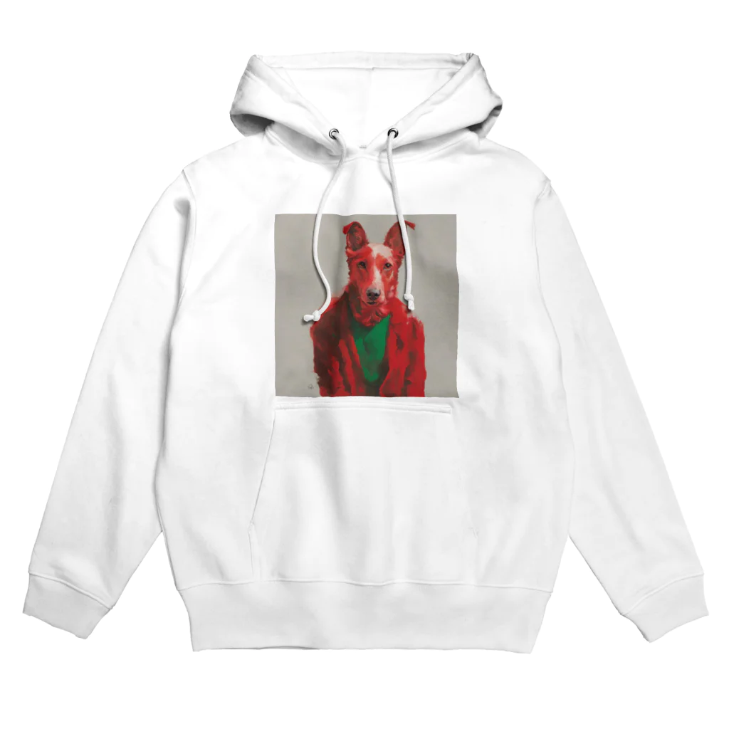 ながさわショップのクリスマス犬 Hoodie