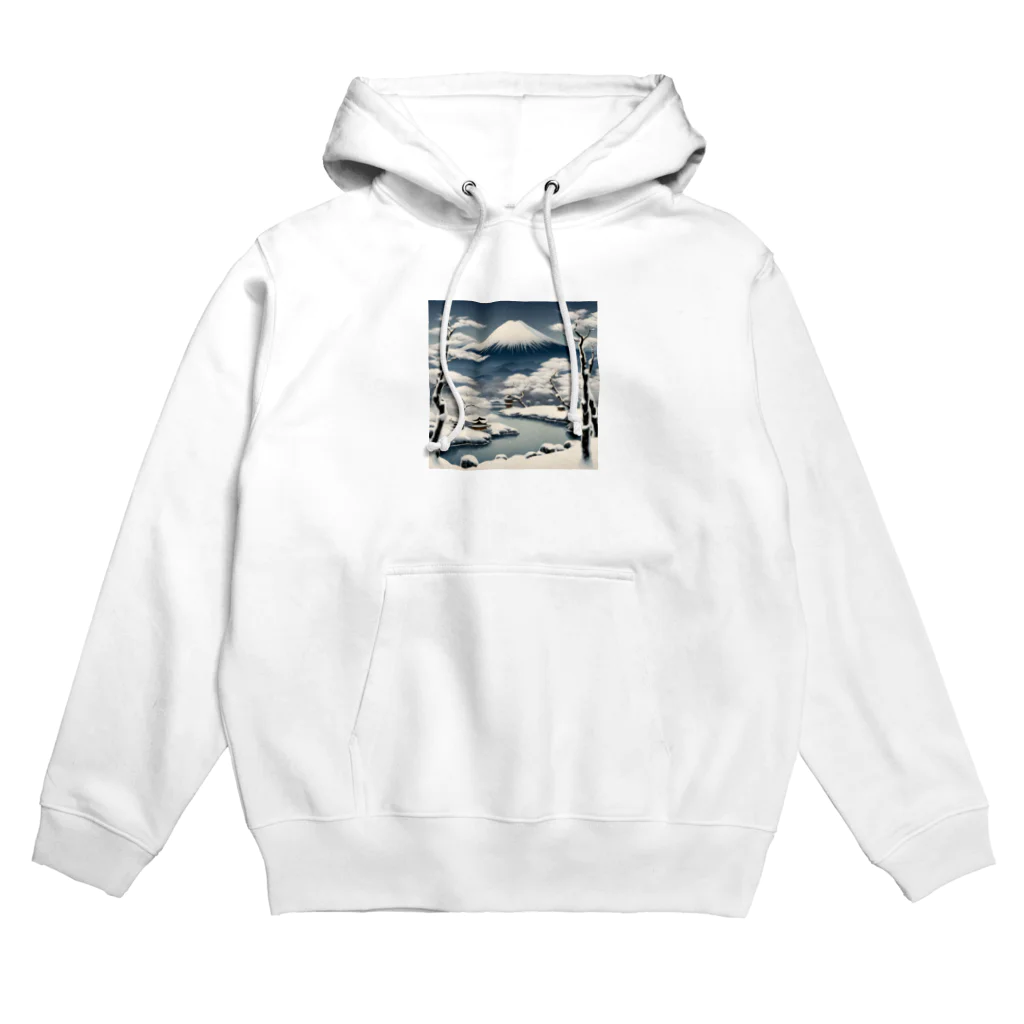 tamabestの日本の風景　冬の富士山 Hoodie