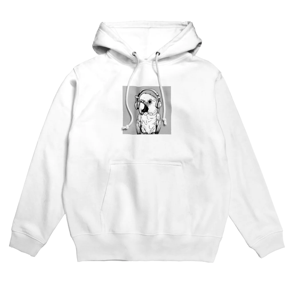 びとらびのアンニュイなヘッドホンオウムちゃんの音楽日常 Hoodie