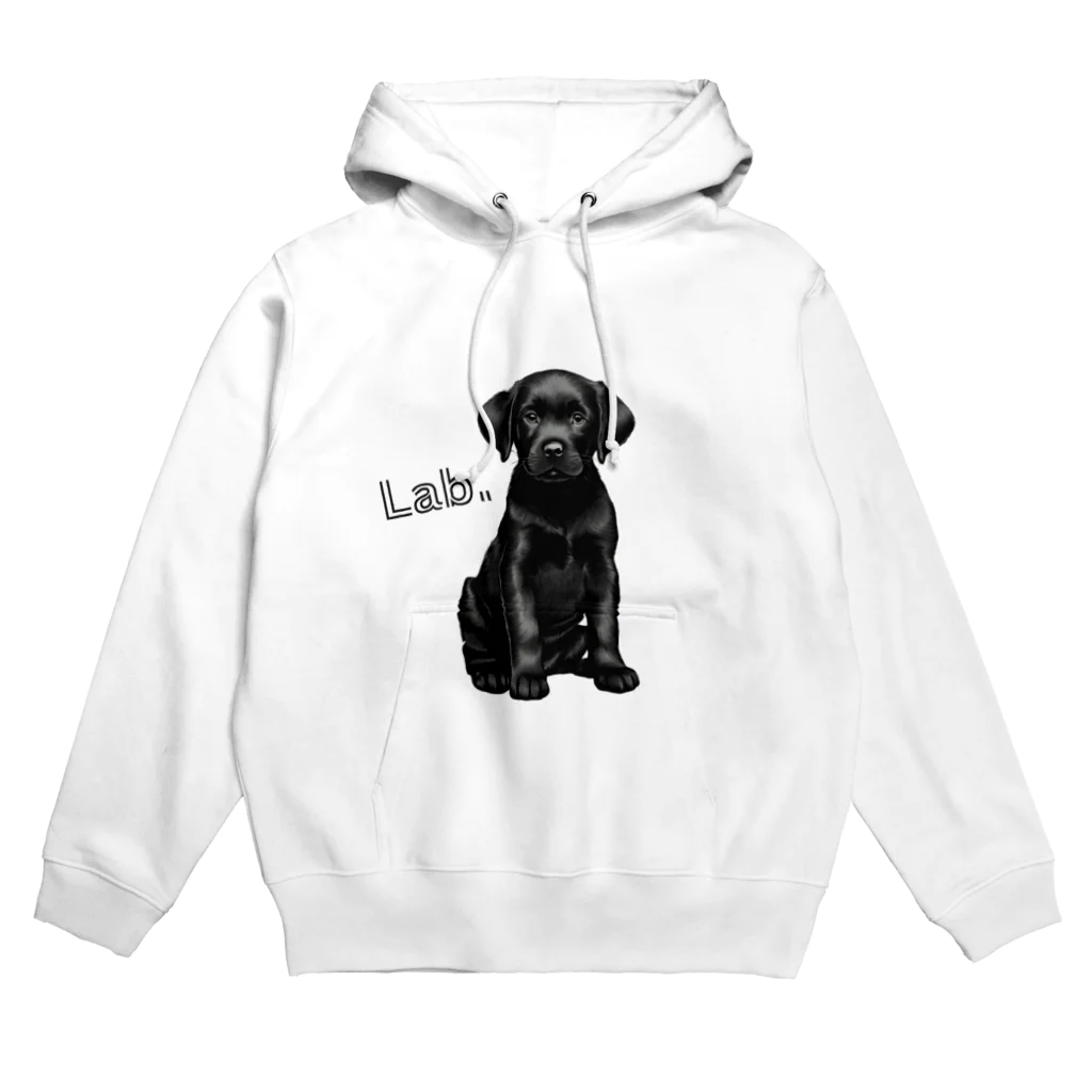 Labradorの黒Lab.グッズ パーカー