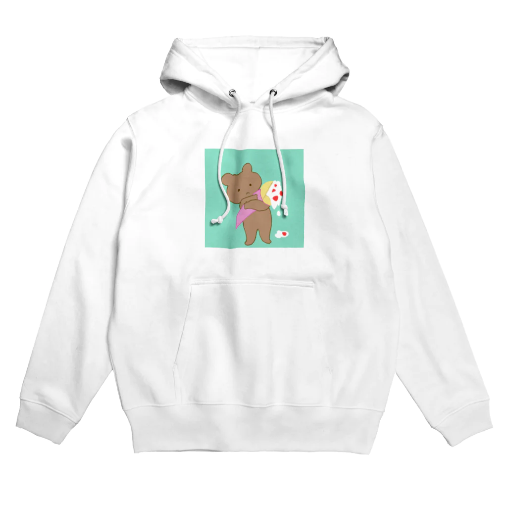 らららカスタネットのクレープこぼしちゃったくま君 Hoodie