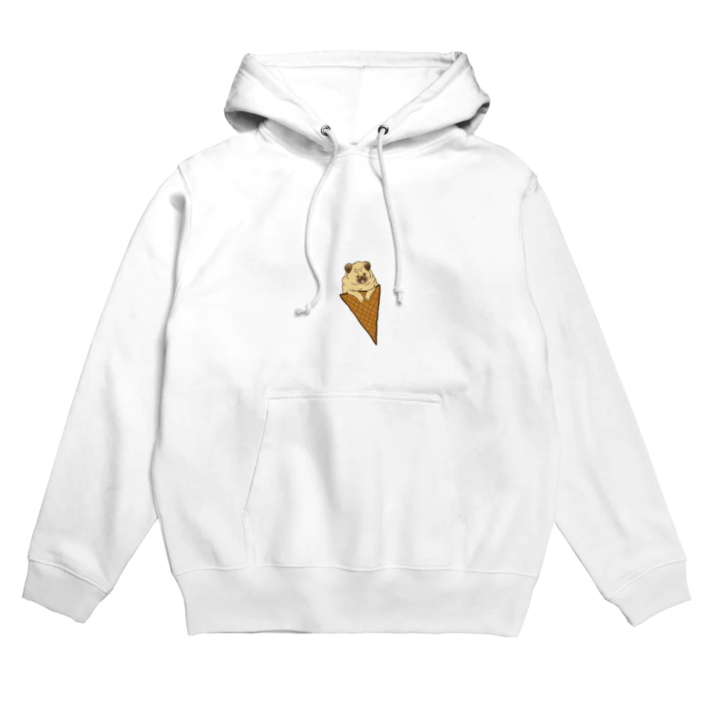 らららカスタネットのパグのブチャブチャアイス Hoodie