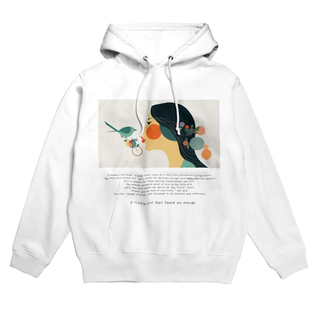 鳥救うSUZURIの『こんなところにオレンジ』【寄付付き商品】 Hoodie