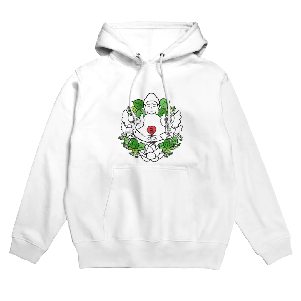 Bo tree teeのホトケサマリース(緑赤) Hoodie