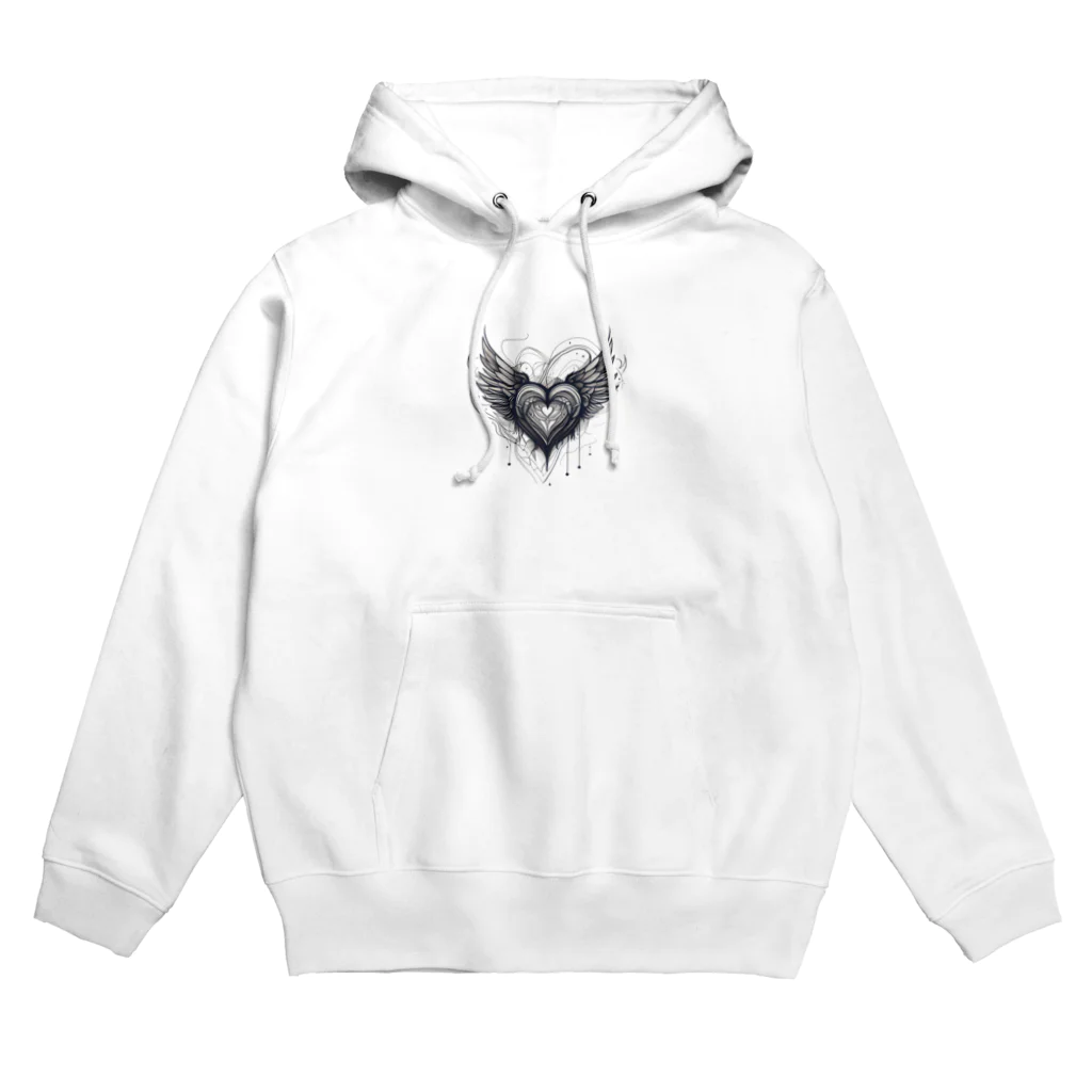 redeye“NFT art”shopのfly HEART𓏸𓈒꒰ঌ❤໒꒱𓈒𓏸 Hoodie