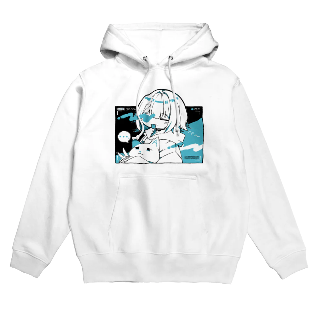 双子麻のべ～っとしてる子　黒 Hoodie