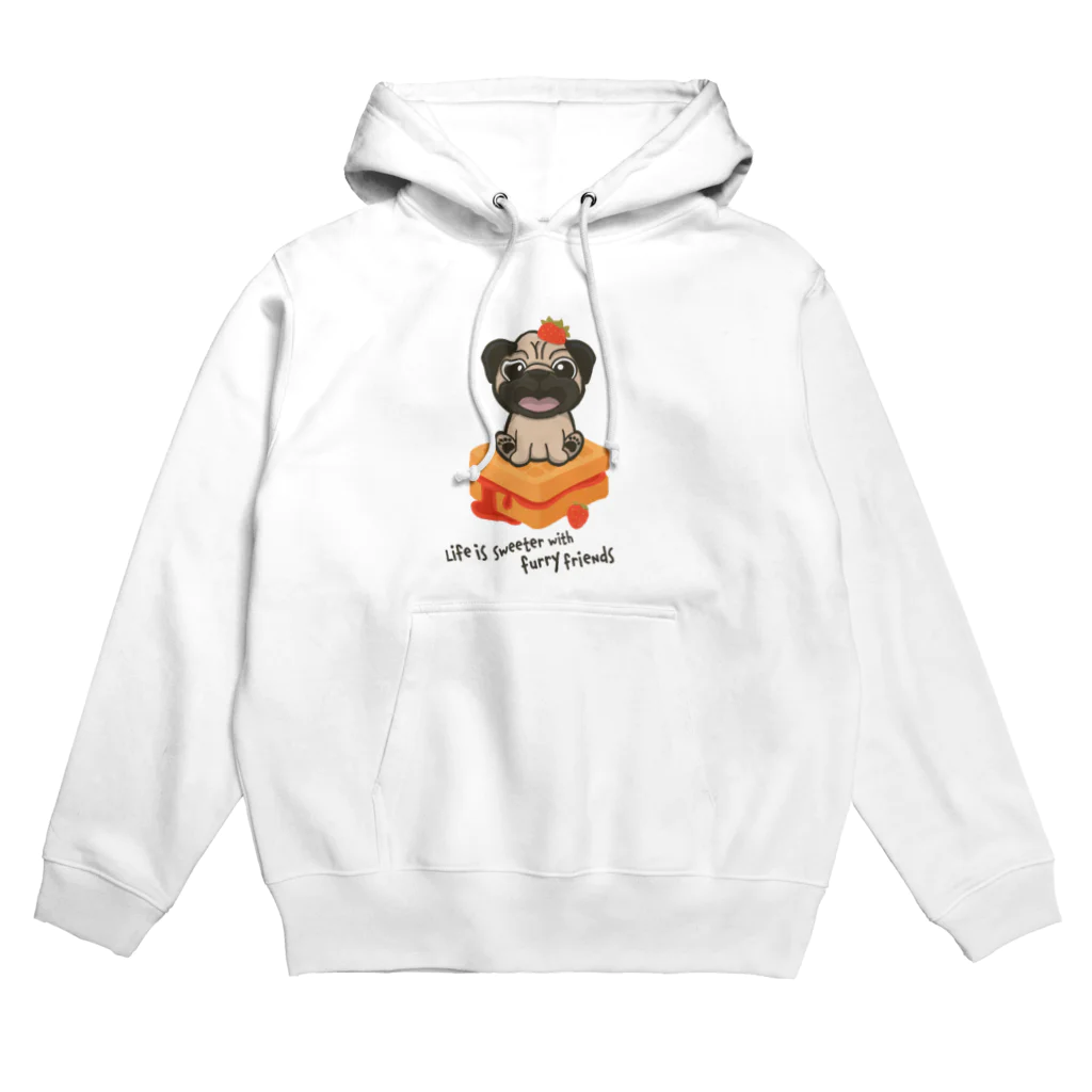 Pawsome Islandのパグと一緒に楽しむデザートの世界！ Hoodie