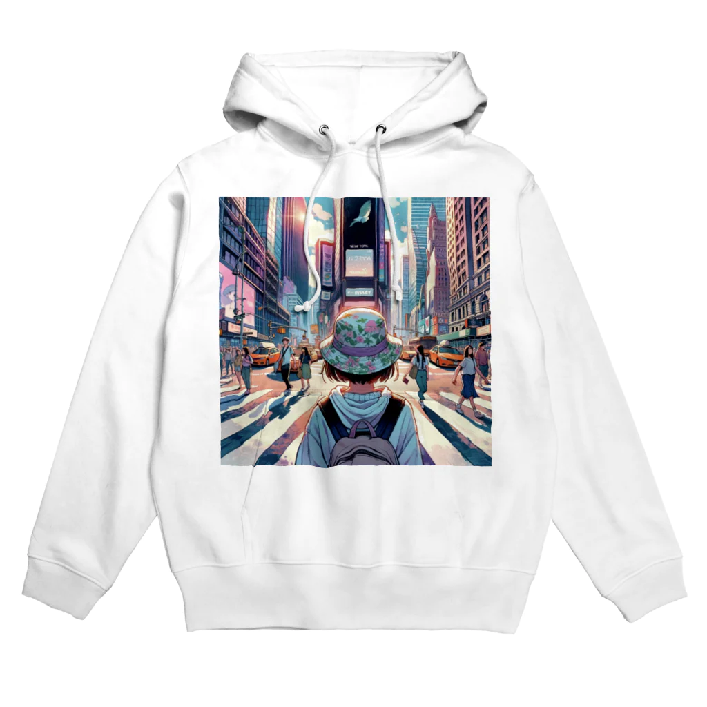 Artful Whiskersの一人旅の少女 Hoodie