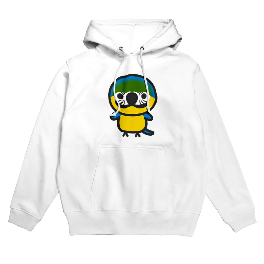 いんこ屋堂のルリコンゴウインコ Hoodie