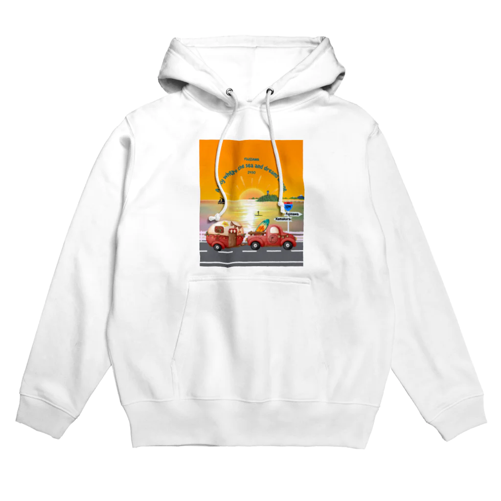 CyberArmadilloの湘南藤沢（2430）夕焼けコレクション Hoodie