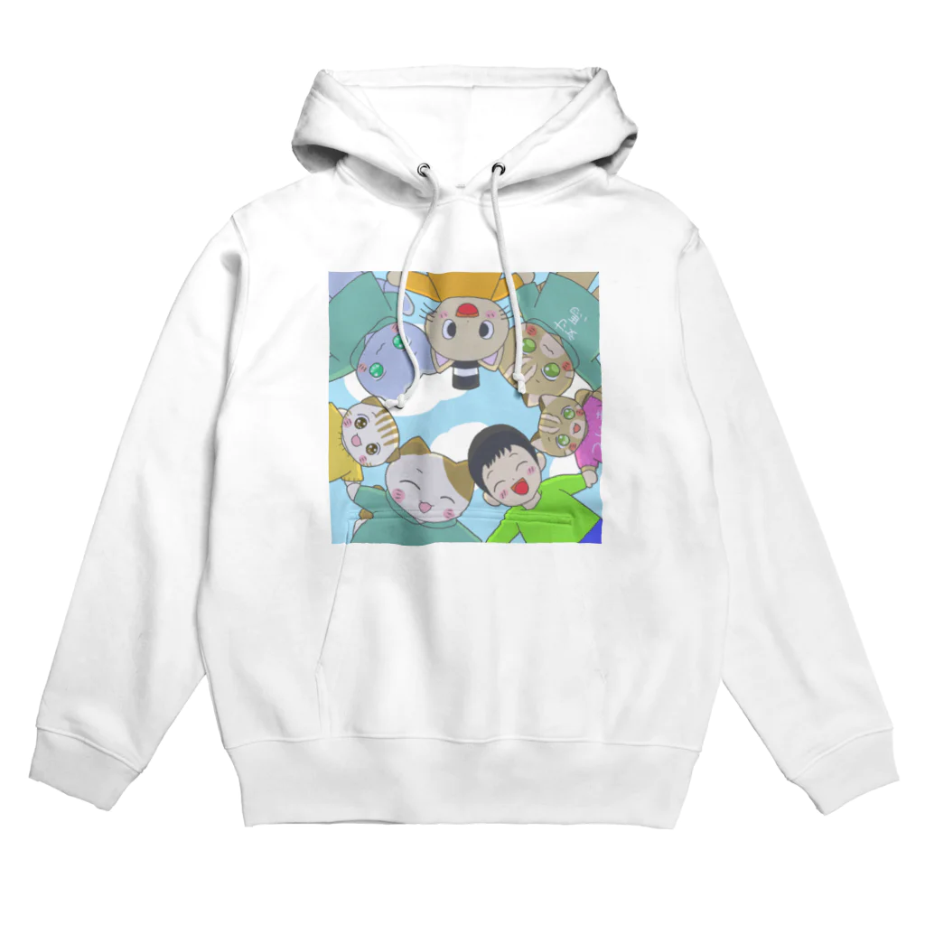 ぶらにゃんず商店のお友達と一緒、ぶらにゃんず Hoodie