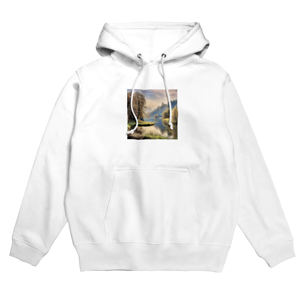 maikoのショップの静かな川辺の風景 Hoodie