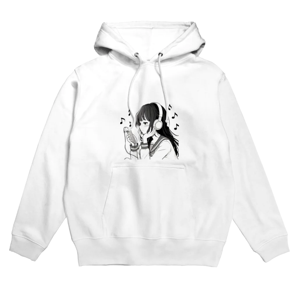 kibou0304の音楽を聴く女の子 Hoodie