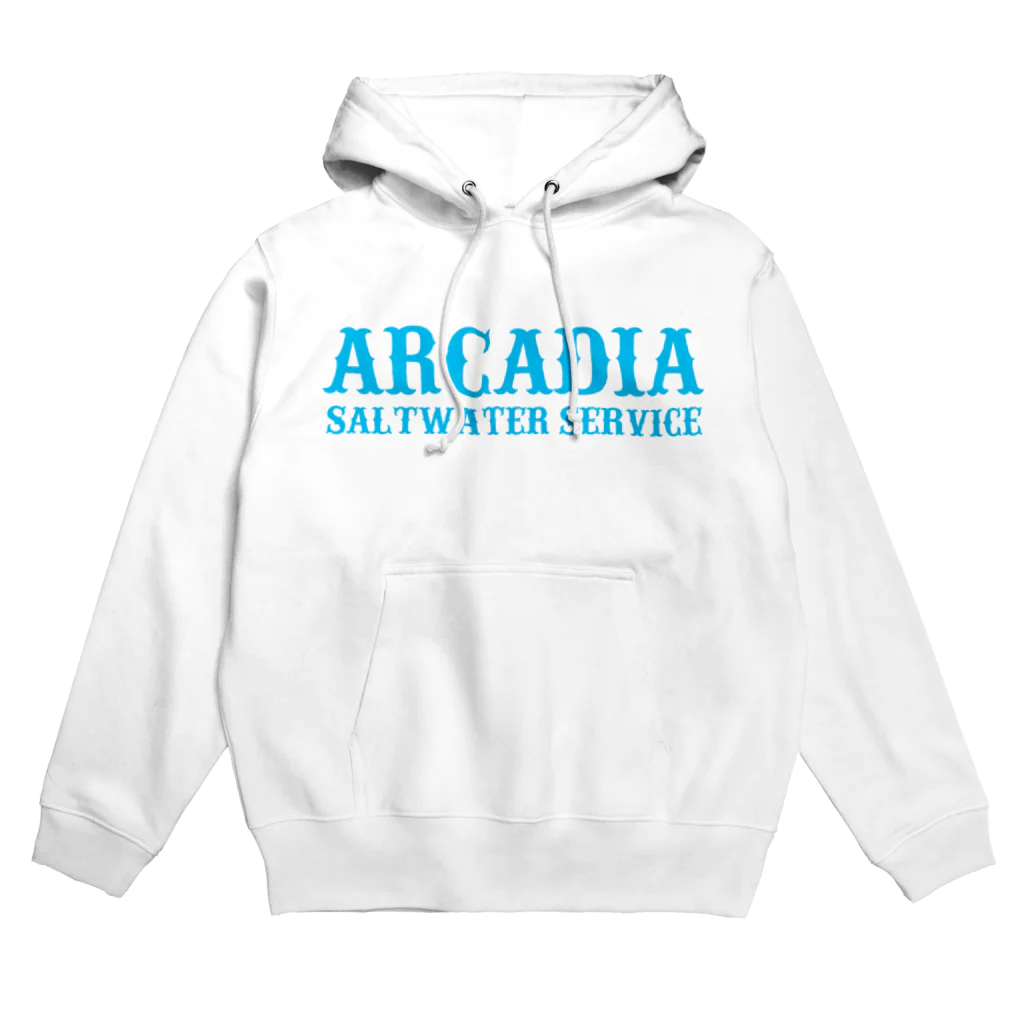 アシスト通信社のARCADIA SALTWATER SERVICE BLUE パーカー