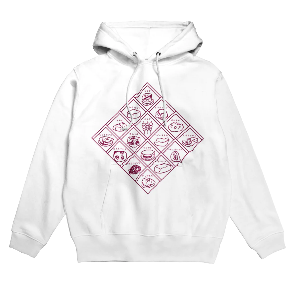 ANKO PRODUCTの和スイーツ井桁仕切 紫 Hoodie