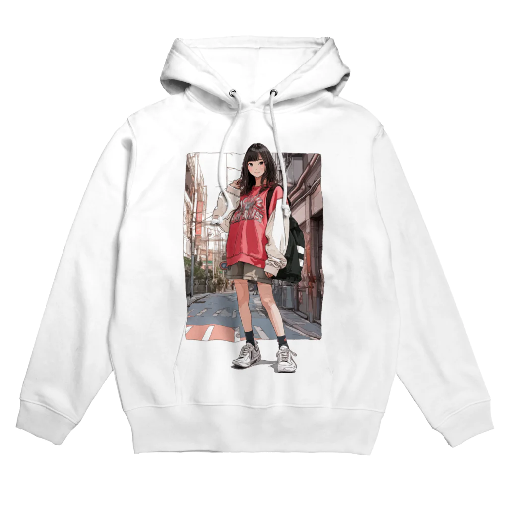 sports_musumeのバスケ女子 | 休日の街ぶら Hoodie