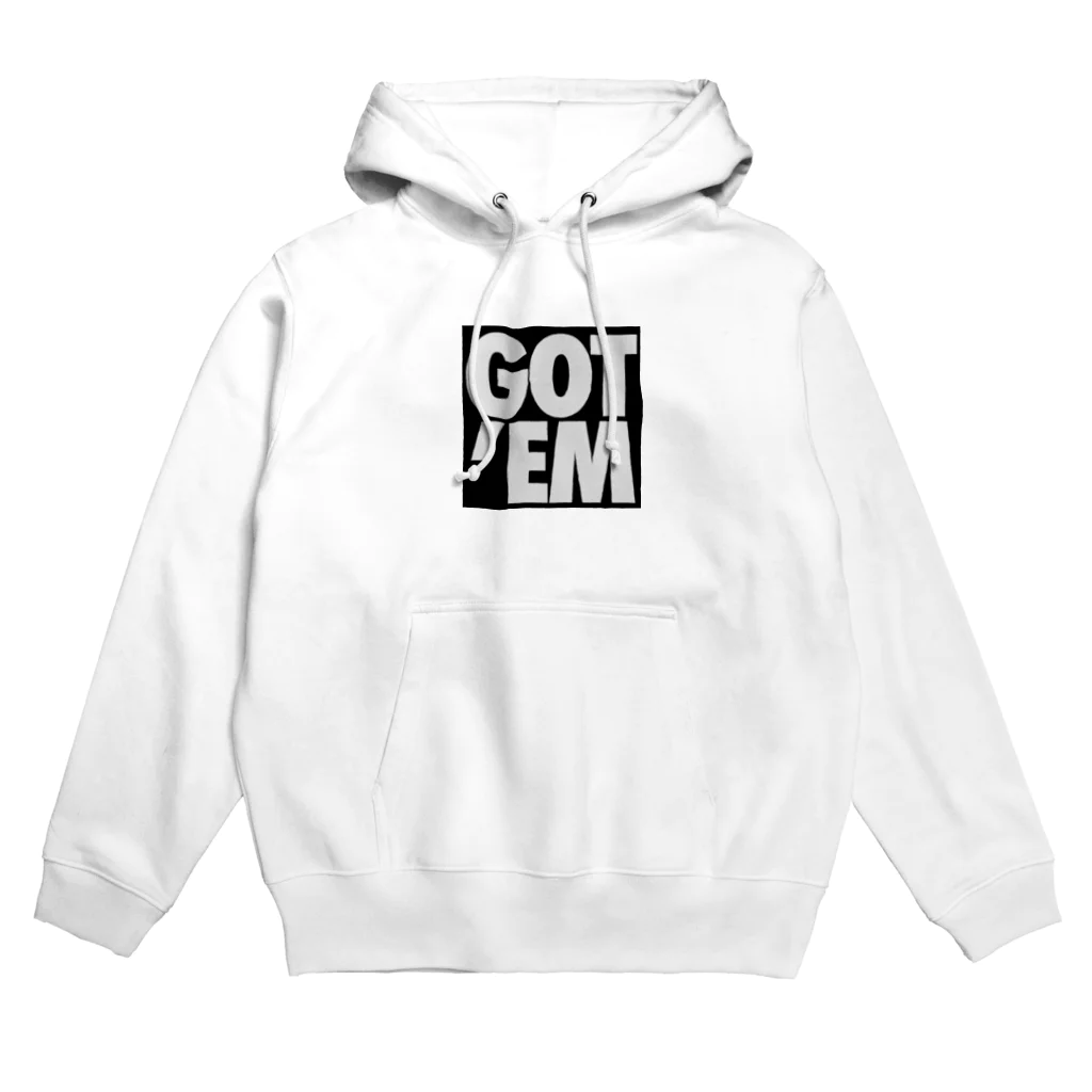 oshiri-shinのGOT' EM BLACK BOX LOGO Hoodie