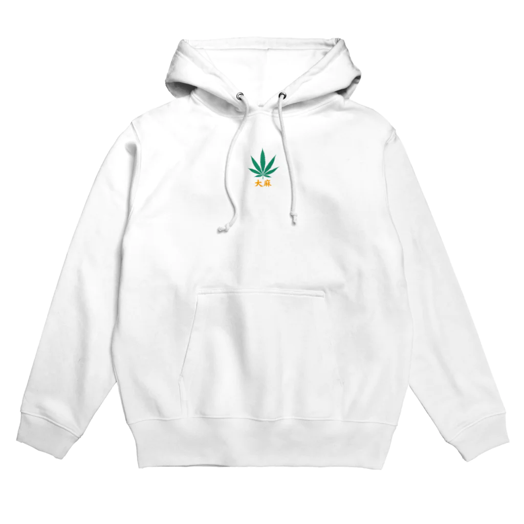 Unknown Paradiseのワンポイント大麻ロゴ Hoodie