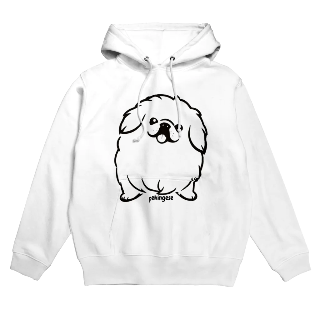 ファンシーTシャツ屋のモノクロペキニーズちゃん Hoodie