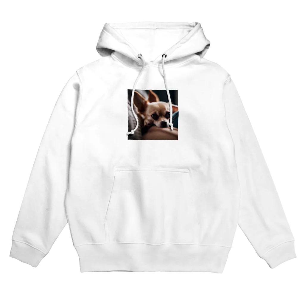 oscartakaの飼い主の足元にくっついているチワワ Hoodie