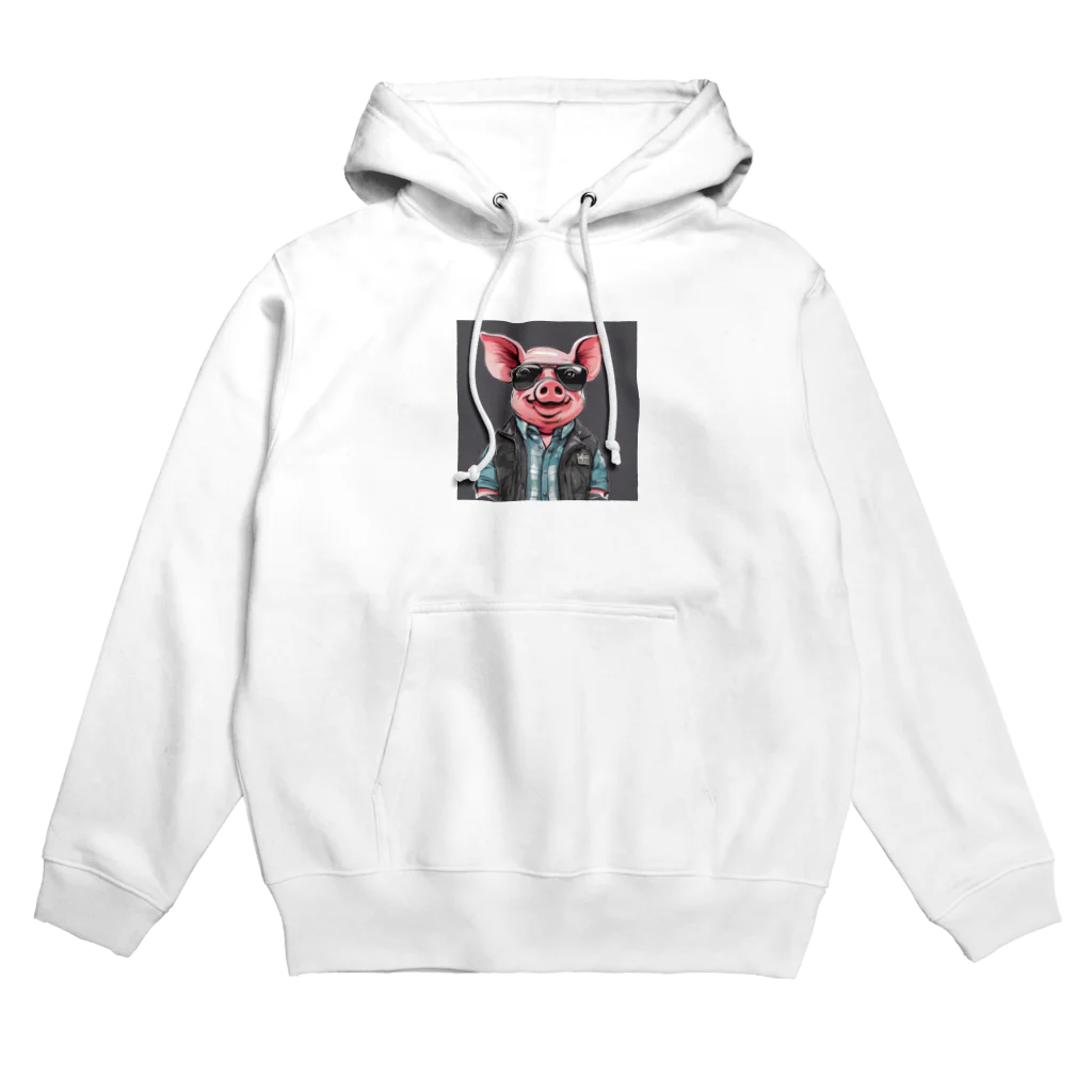 m-styleのかっこいい豚 Hoodie