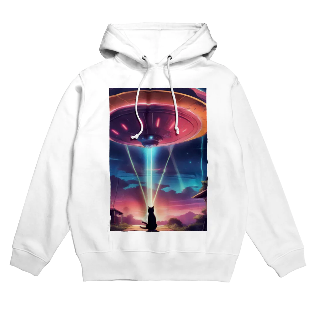 ParadigmStar　パラダイムスターのUFOに遭遇!? 不思議な猫のキャトルミューティレーション！👽🐱✨ Hoodie