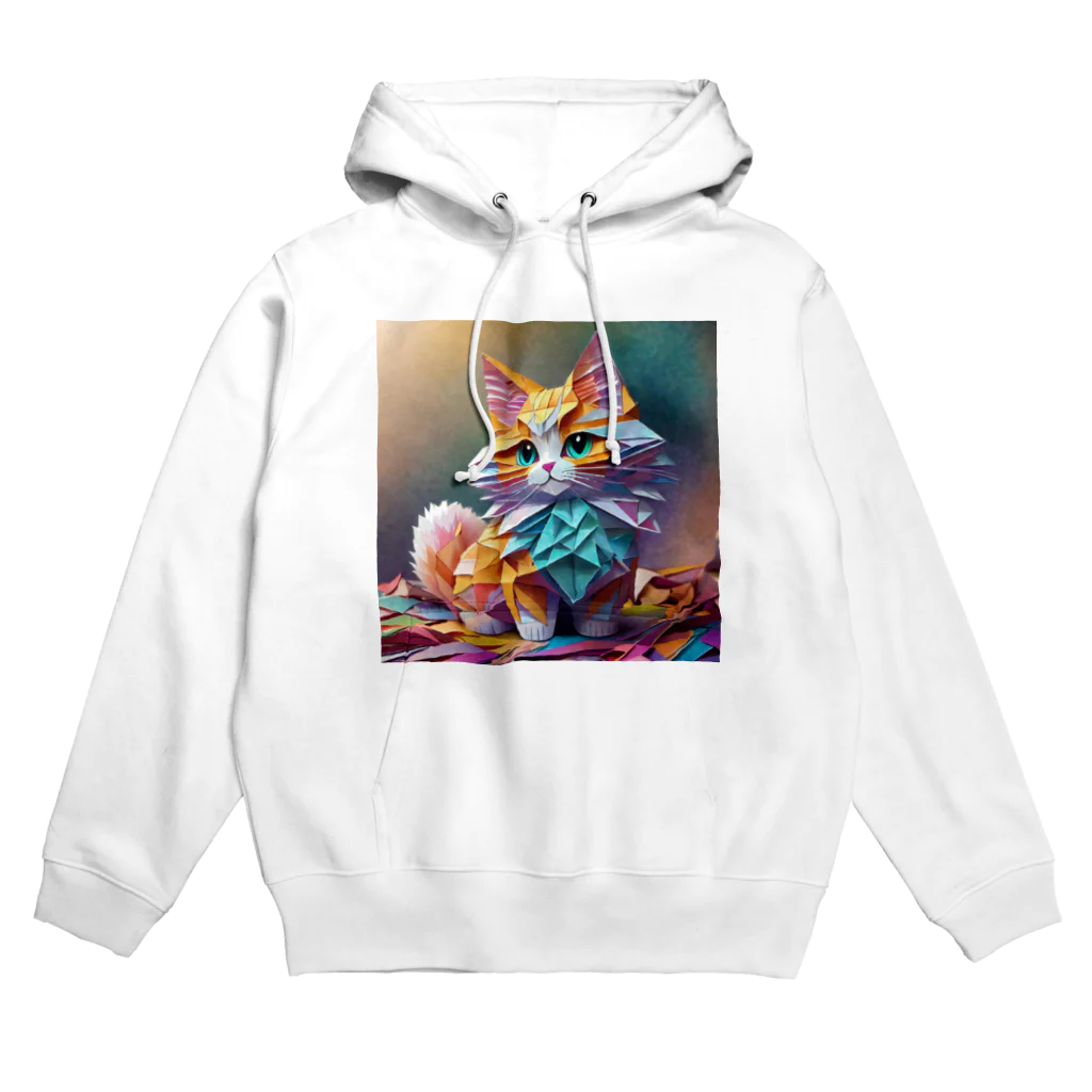 Wonderful Trickのおりがみ猫　にゃーにゃ Hoodie