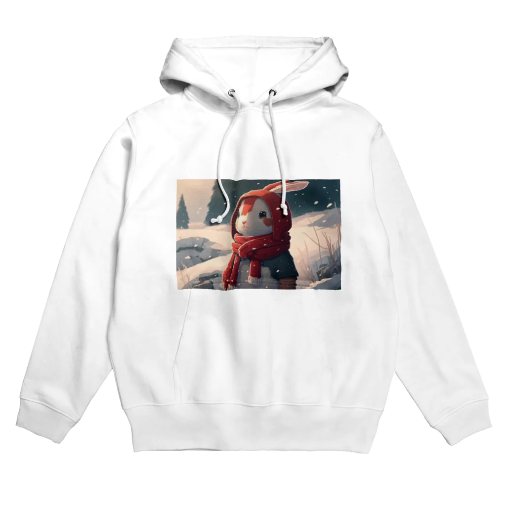 Soundの雪国のウサギ Hoodie